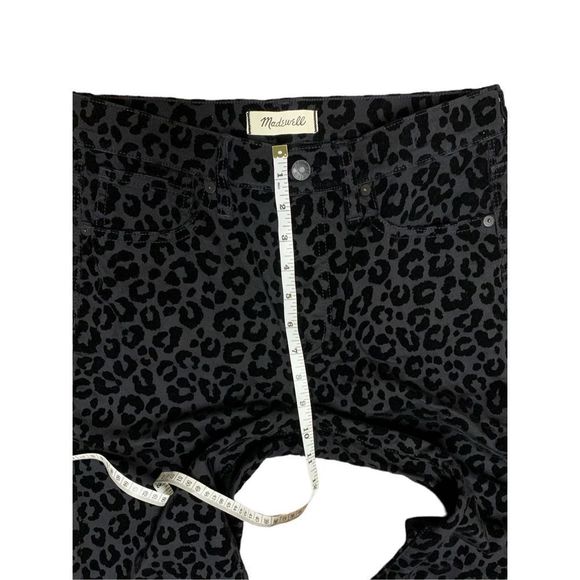 Madewell, 9” Mid-Rise Skinny Pants/Jeans, Flocked Leopard, Size 27, UGC - Picture 8 of 12